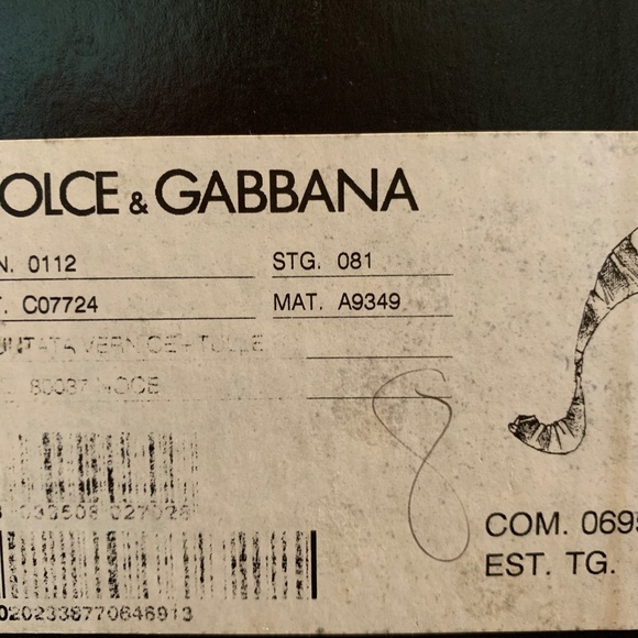 Dolce & Gabbana Black Nude Spuntata Vernice + Tulle Peep Toe Pump - Picture 9 of 12